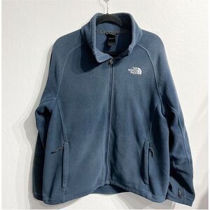 The North Face Full Zip Jacket Fleece Mens Navy Blue Size Large Outdoor Active